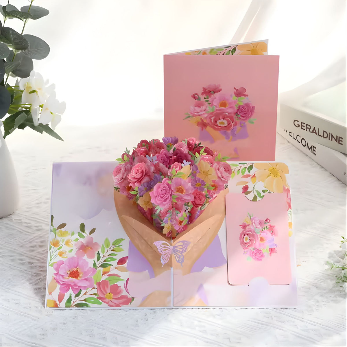 Pop-Up 3D Karte | Blumenstrauß